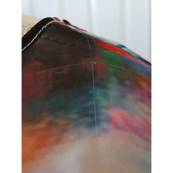 Frank Lyman Womens Blouse Top Sheer Asymmetric Multicolor Size 10 Chiffon Artsy - Picture 6 of 7